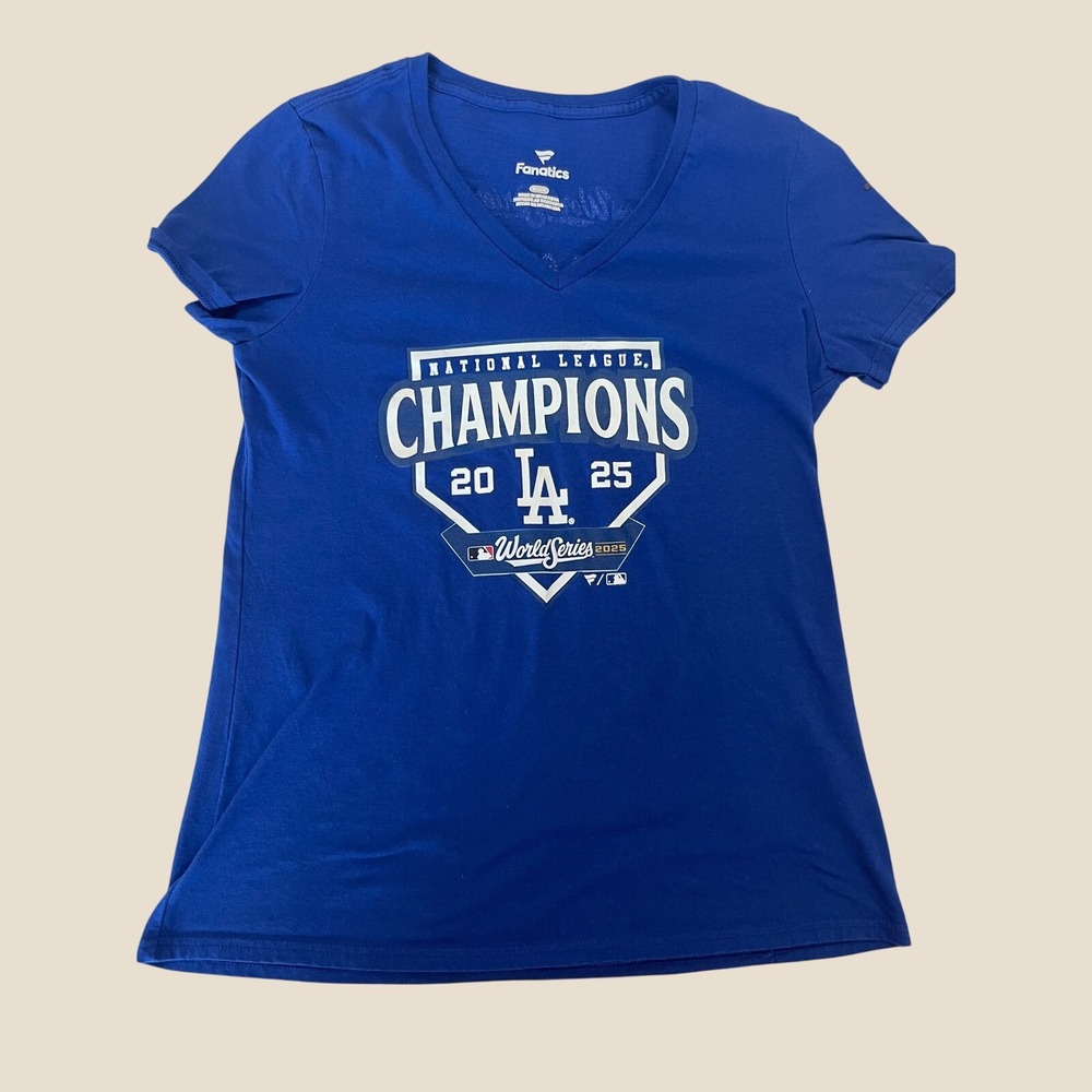 Fanatics Los Angeles Dodgers NL Champions 2024 World Series Will Smith Shirt M